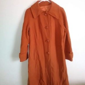 Rust wool Trench Coat